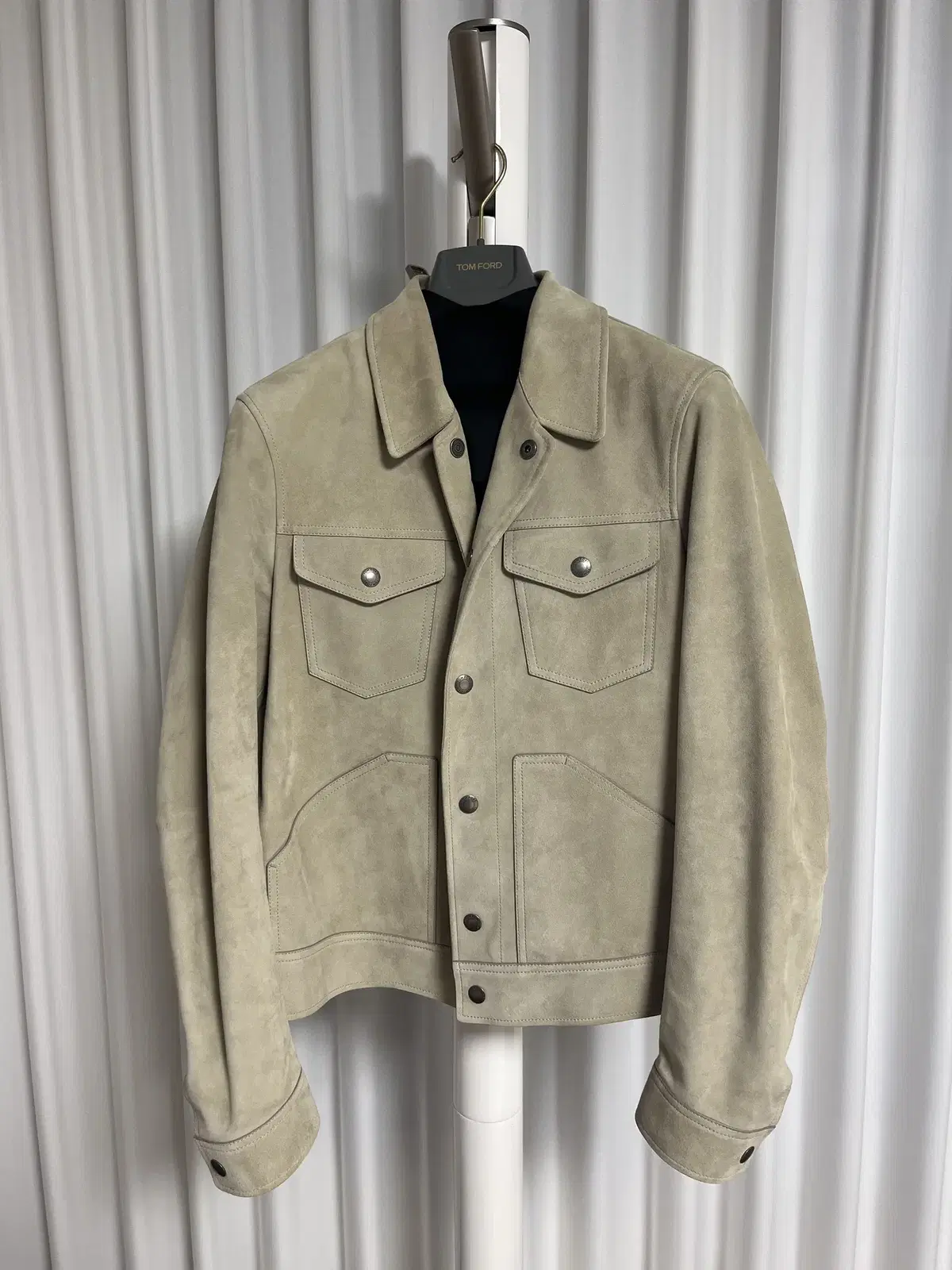 Tom Ford 23ss Suede Jacket in Cream (Size 50)