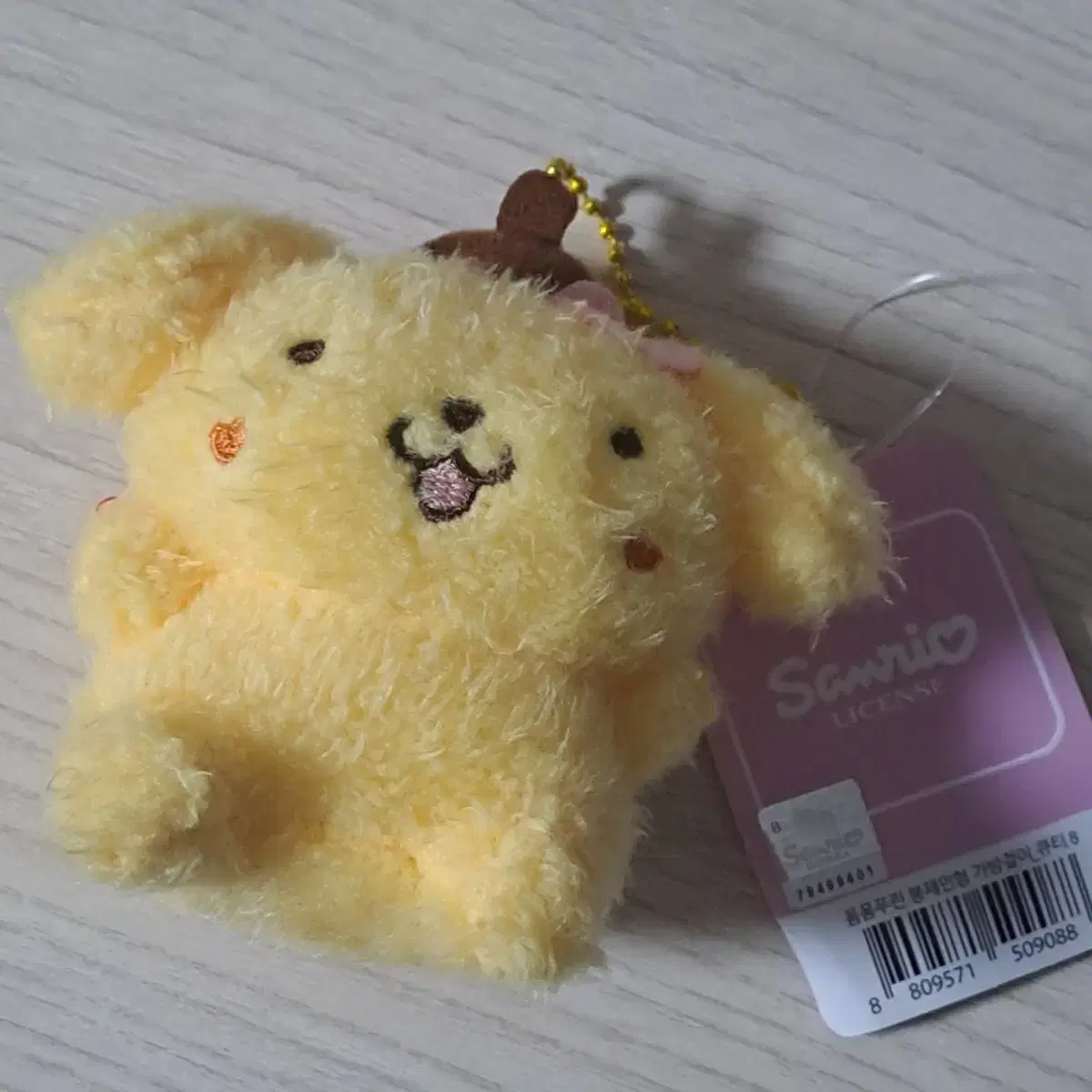 San Rio Genuine) Pompompurin doll Bag Hanger keyring Q