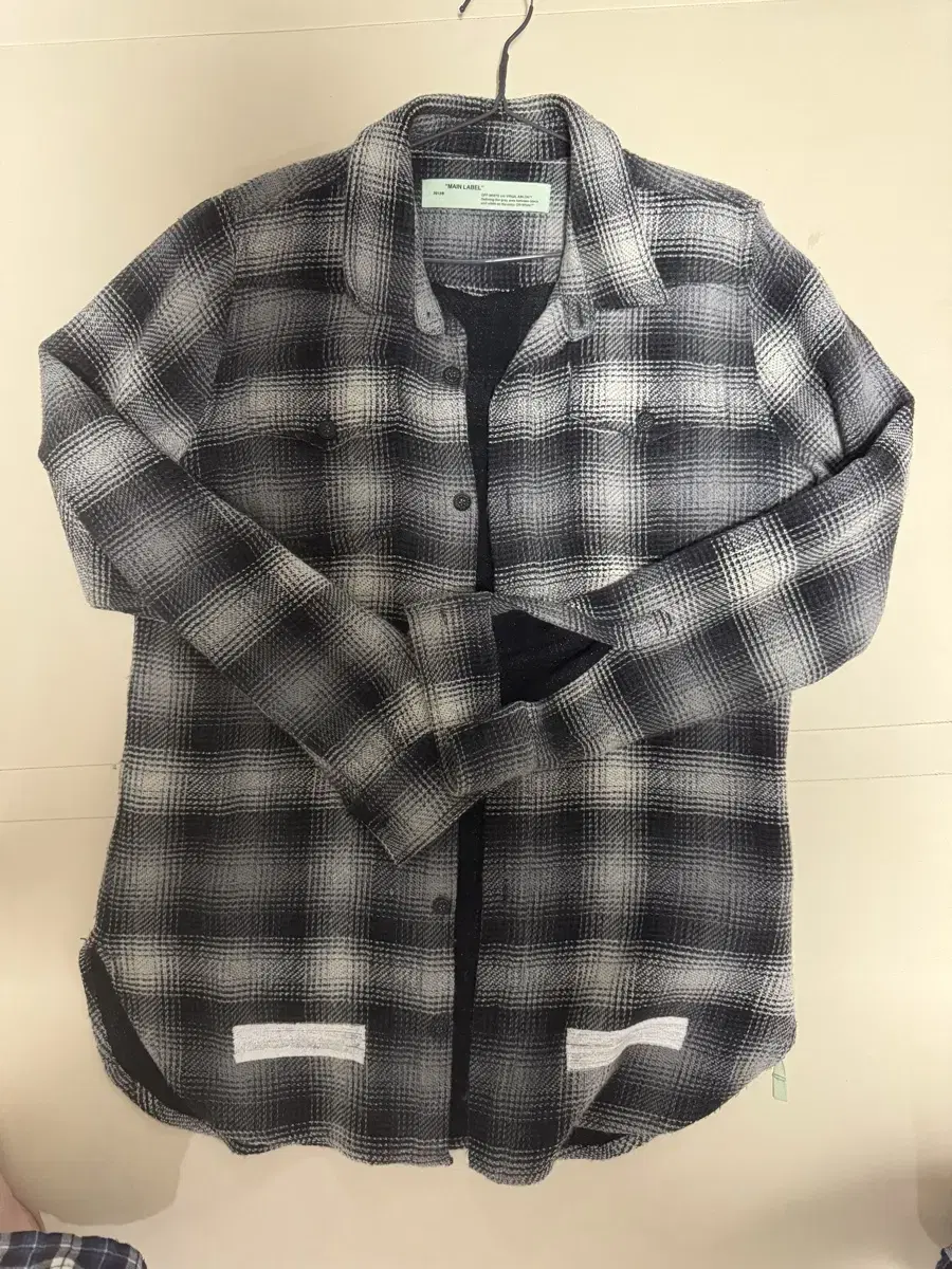 Off-white flannel check shirt S