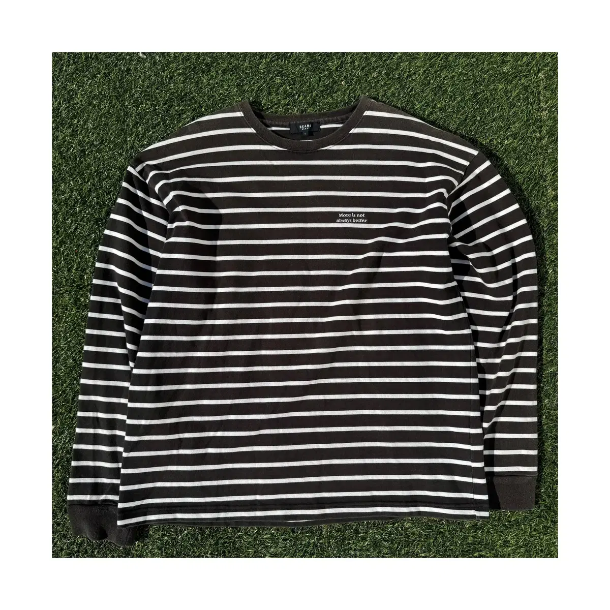 BEAMS STRIPE LONG SLEEVE TEE