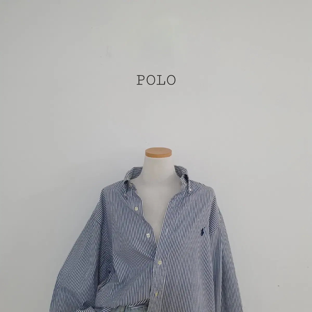 No.240103019 polo shirt polo stripe shirt polo blue stripe XL