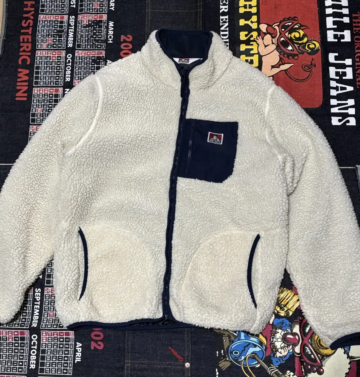 M)Ben Davis Vintage Fleece Jacket Furry Jacket