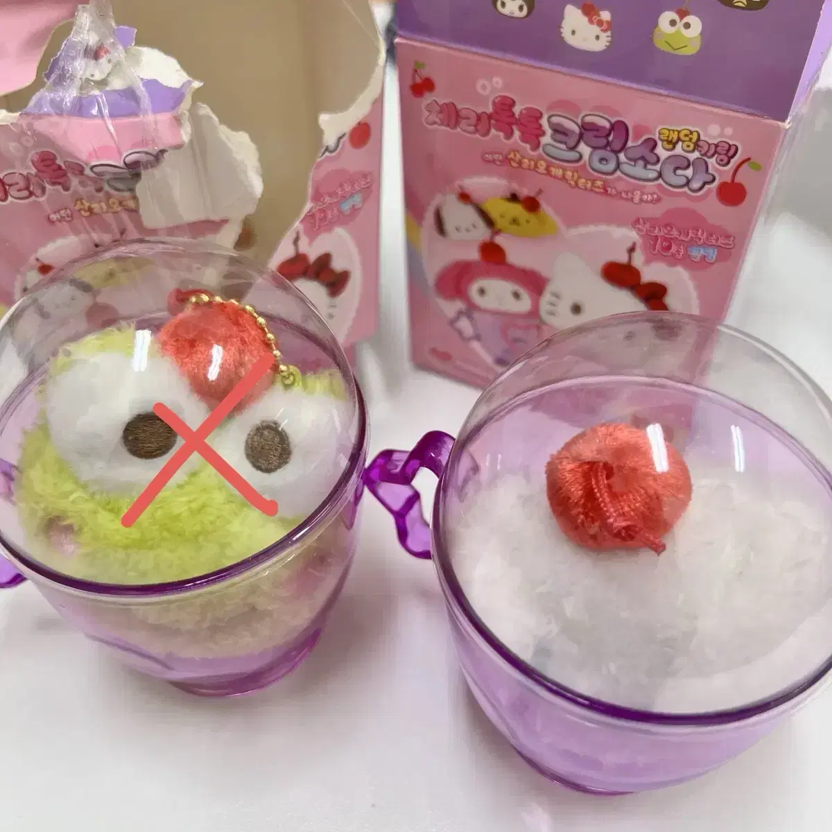 San Rio Cherry Tok Tok Cream Soda doll keyring Cinnamorolls