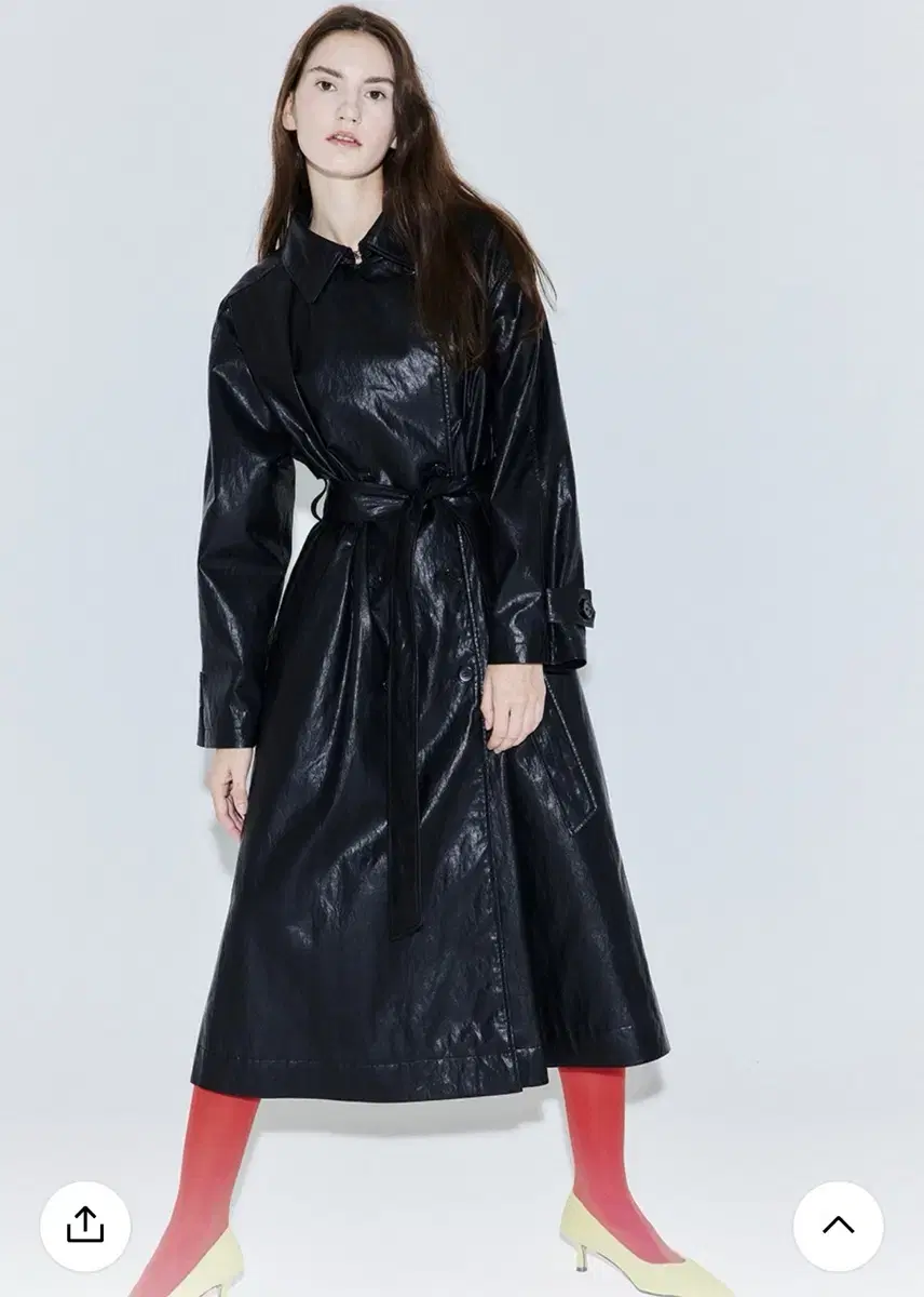 Midnight Circus Vegan Leather Trench Coat in Black