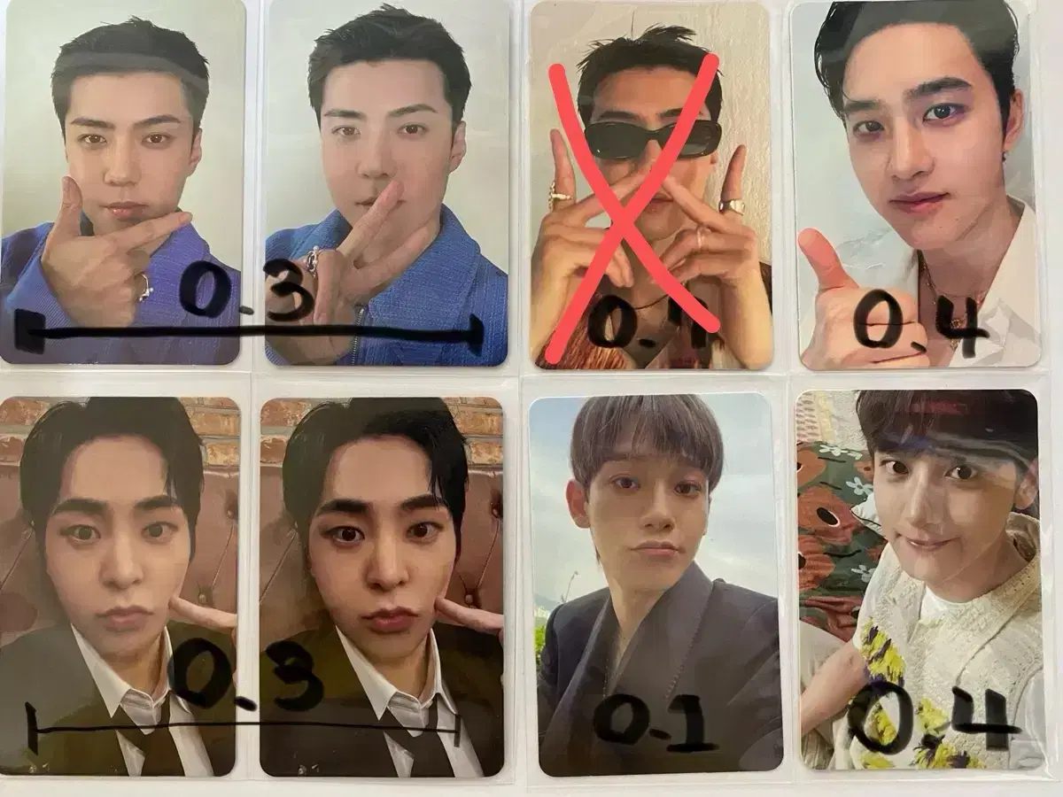 EXO EXIST Photo Card ( Chen/Park Chanyeol/D.O./Sehun/Xiumin )