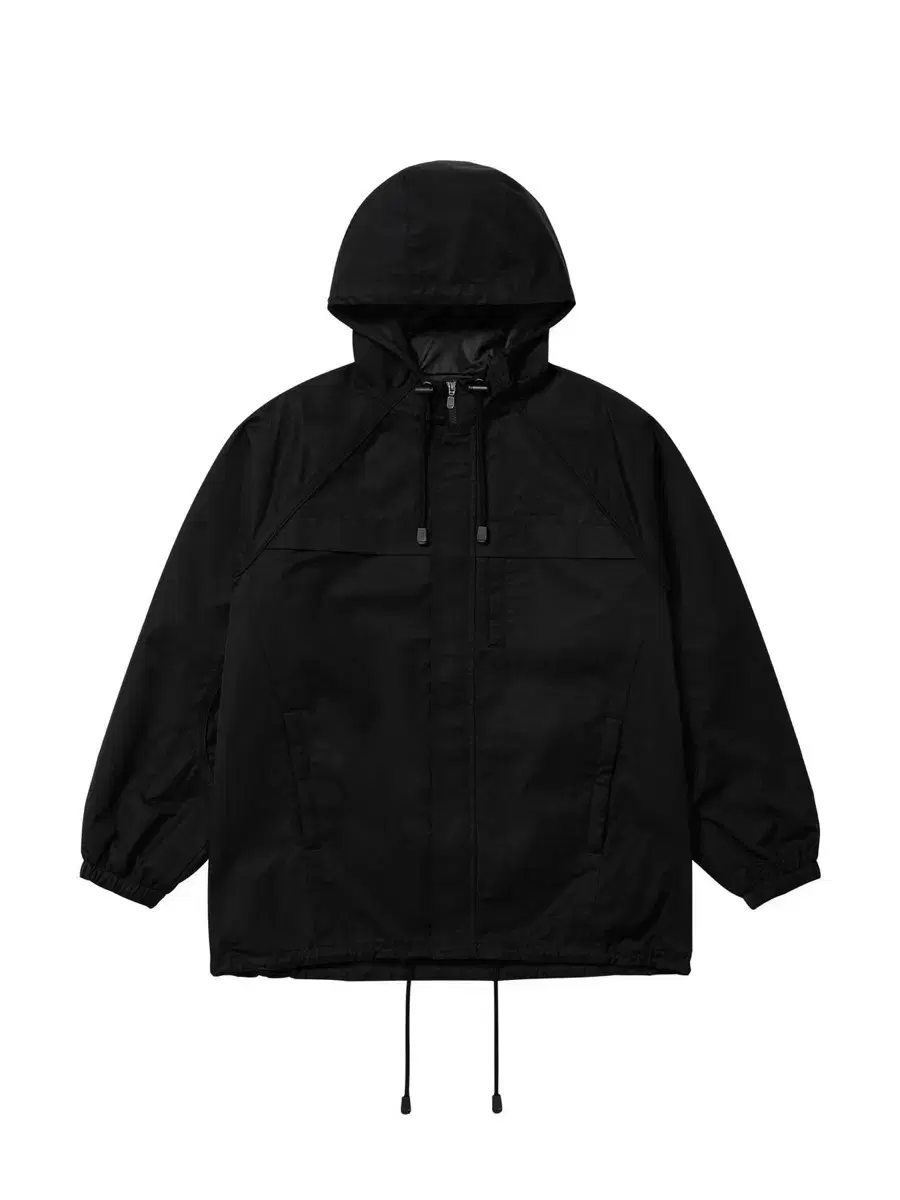 웰빙익스프레스 middle length windbreaker black