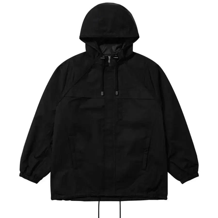 웰빙익스프레스 middle length windbreaker black