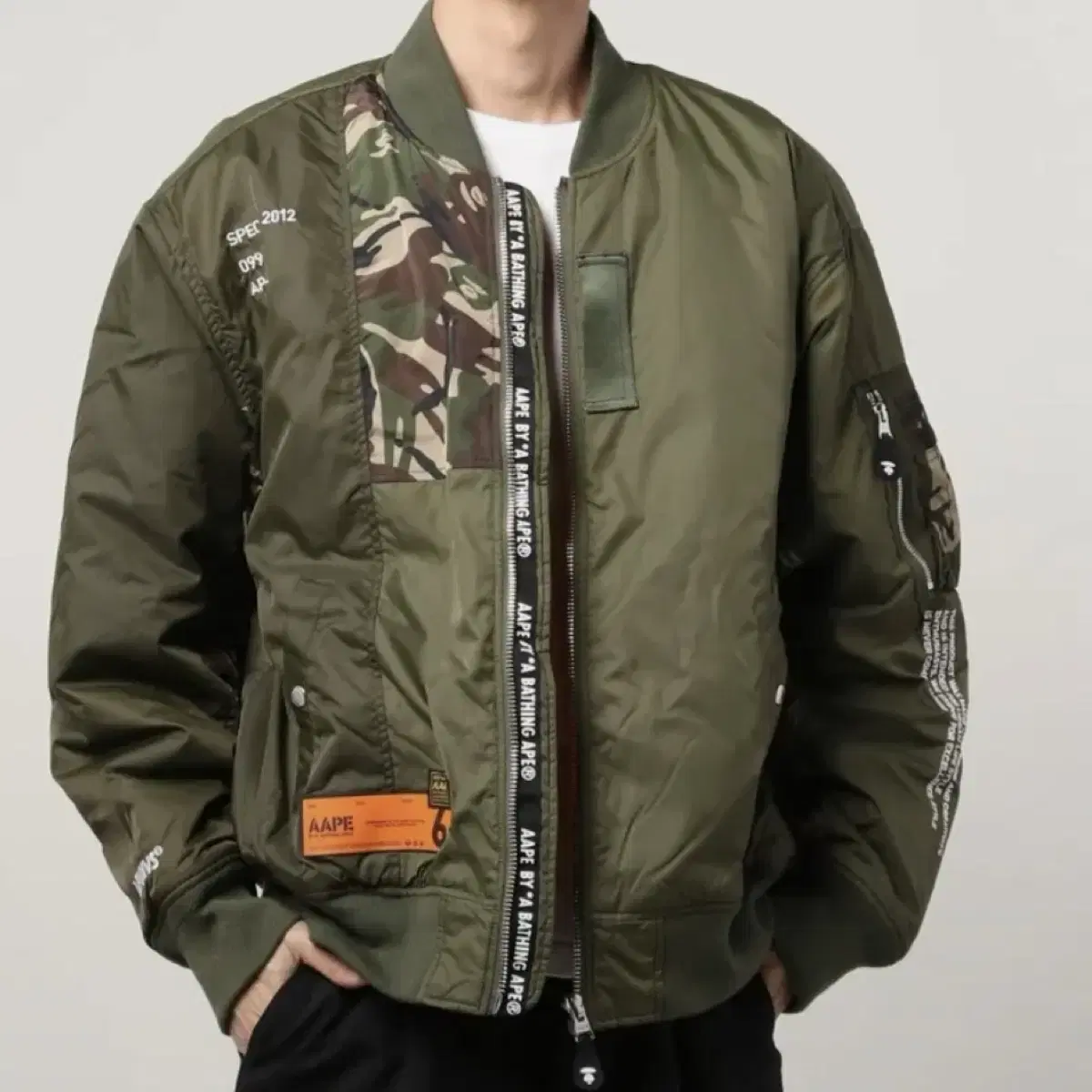 (새상품) 베이프 AAPE MA-1 항공점퍼 XL