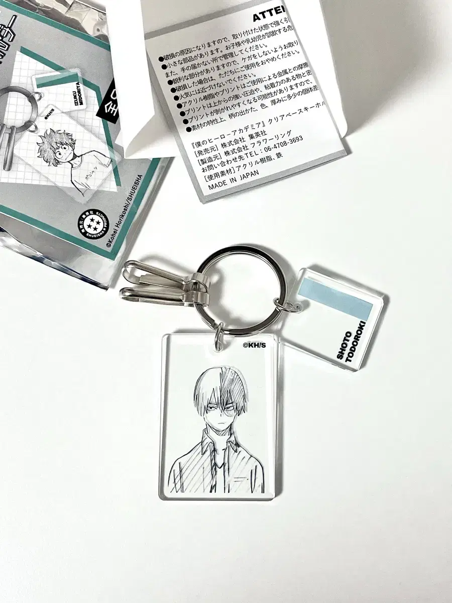 Hiroaka Clear Bass Original Art acrylic keyring Shoto Todoroki