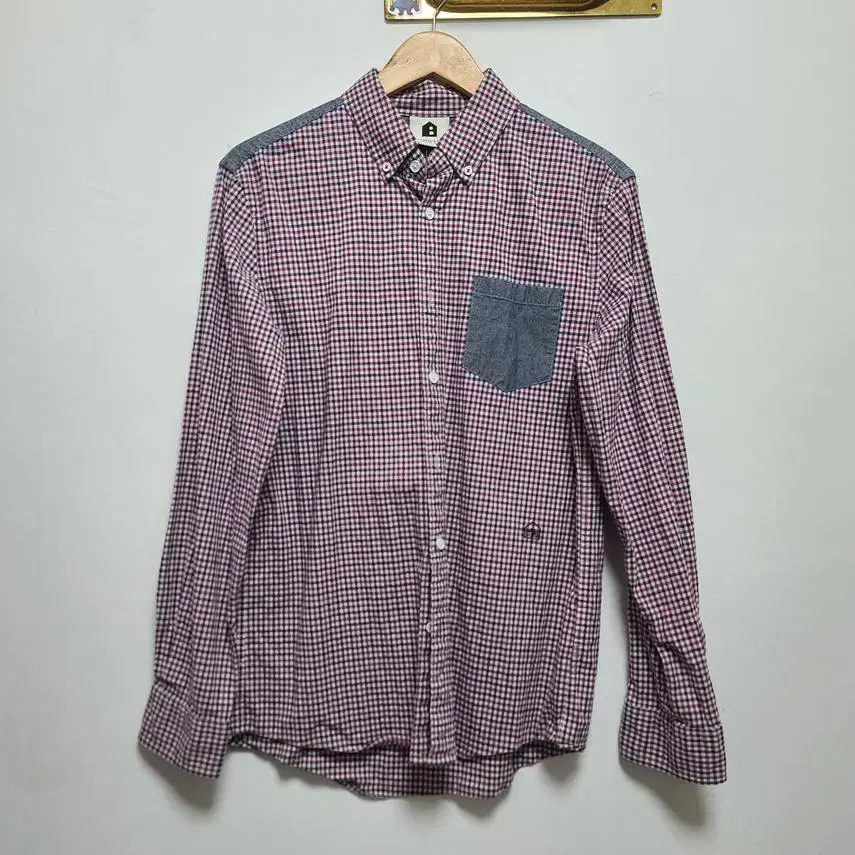 [BEANPOLE] Men's Bicycle Repair Shop Check Shirt 105