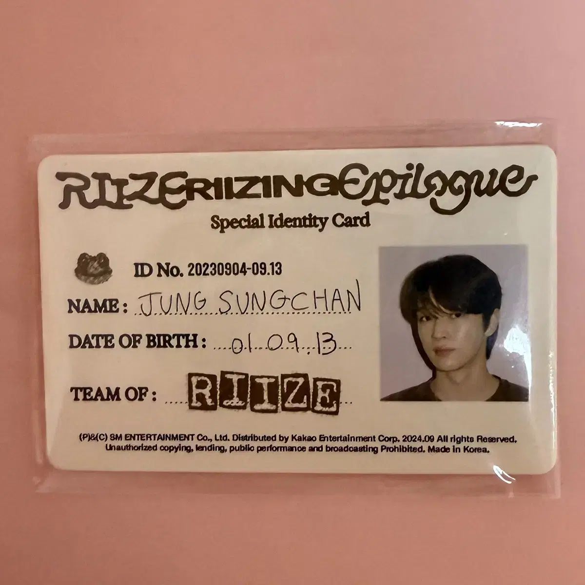 riize sungchan id kard wts per urakbam