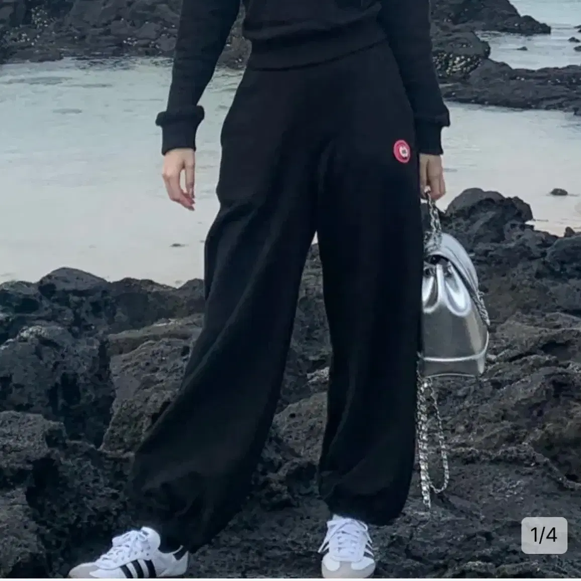 에즈이프 캘리 WIDE JOGGER PANTS BLACK