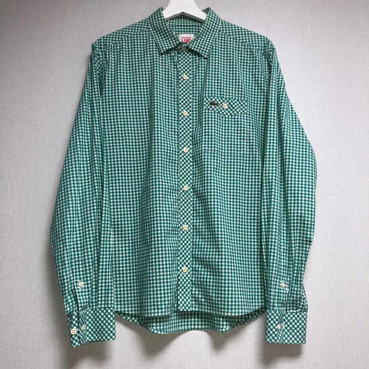 Lacoste LIVE Green Check Pattern Shirt (105)