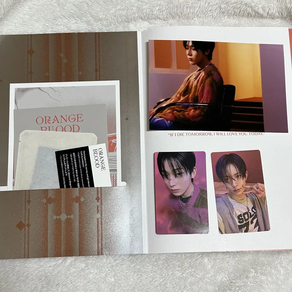 Enhypen Orangeblood unsealed album with photocard