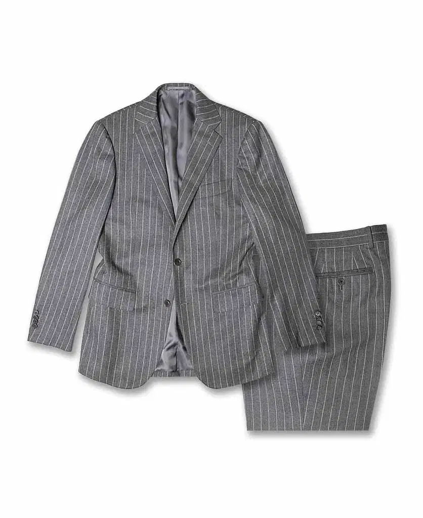 Beams F [Beams F] Gray wool striped F/W suit