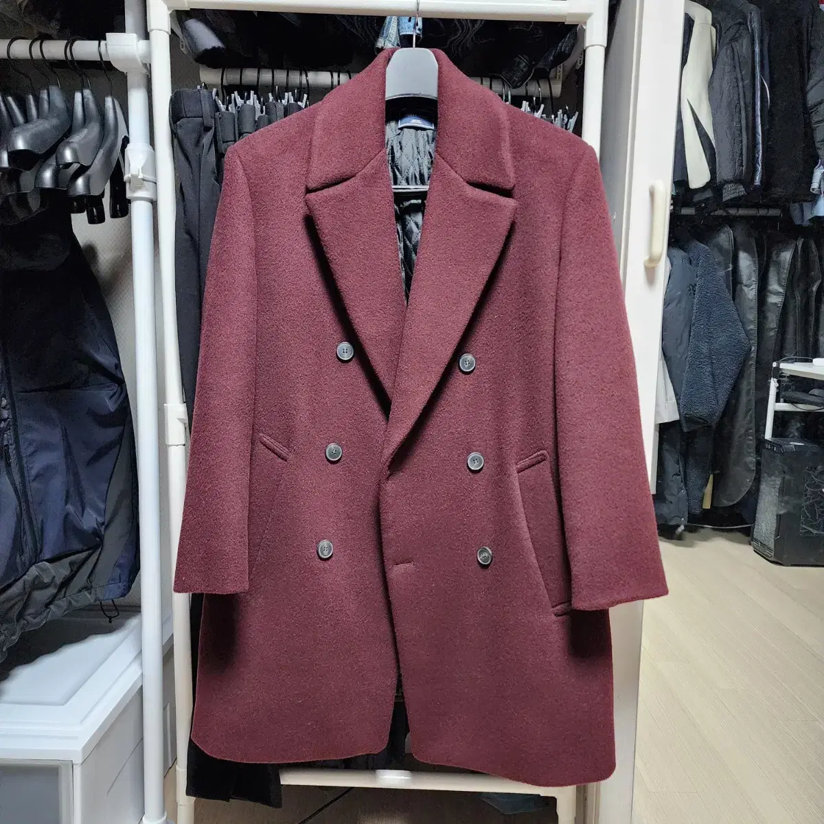 Burberry Seoul Cashmere Coat Burgundy