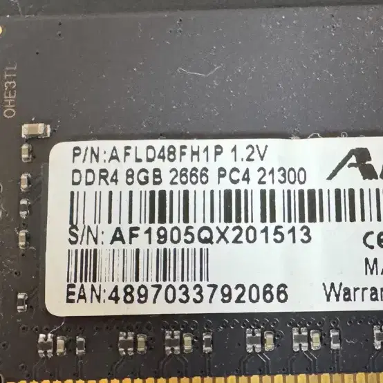 컴퓨터 메모리 디디알 램 RAM DDR4 pc4 21300 8GB X 2