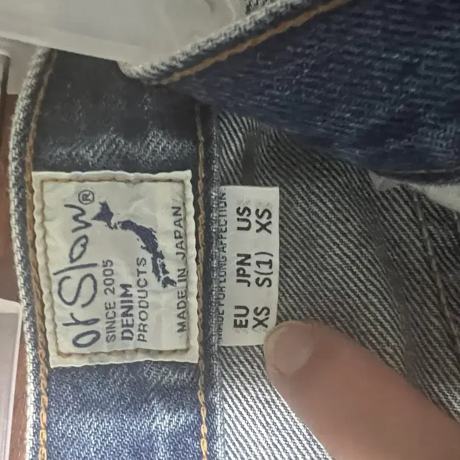 오어슬로우 105 90s denim used washing 1사이즈