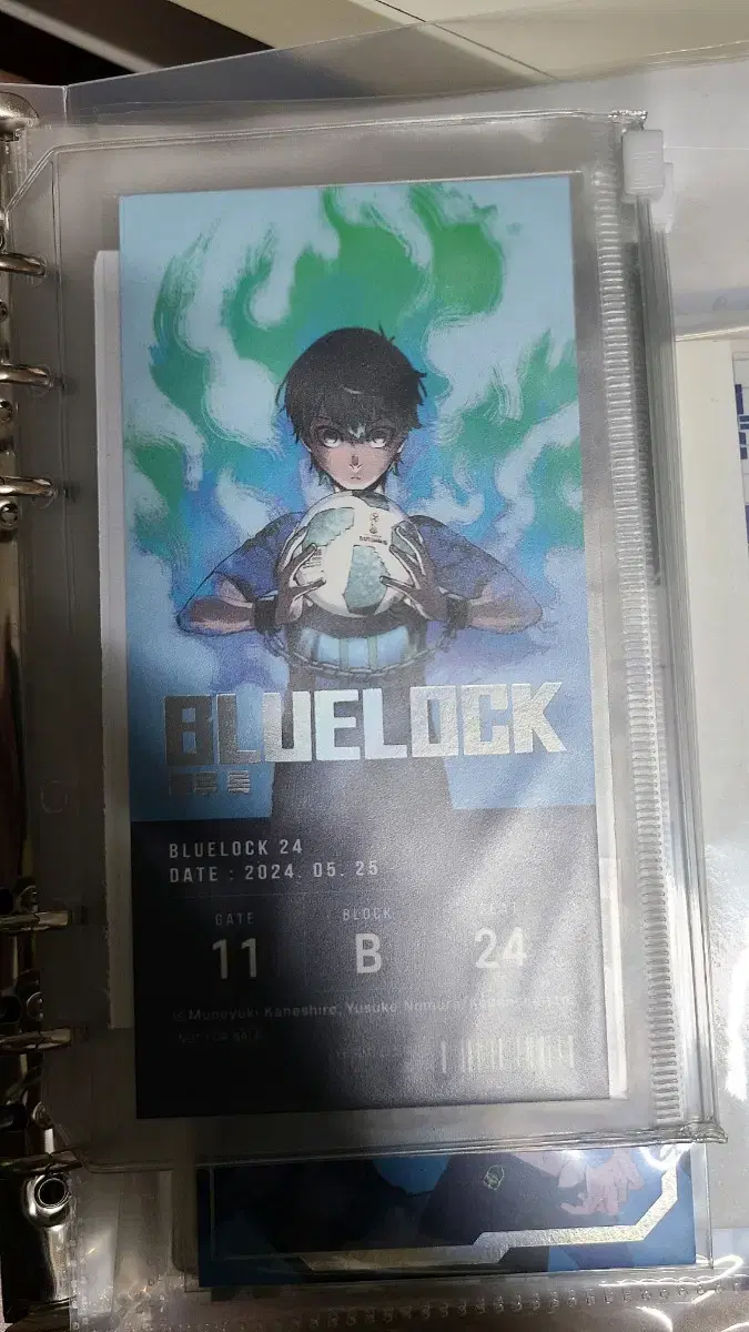 BLUELOCK comic book first/limited edition ticket bookmark, PP illustrated card, postcard.