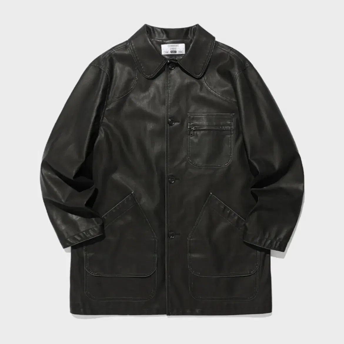 FFATS VEGAN LEATHER WORK CAR COAT