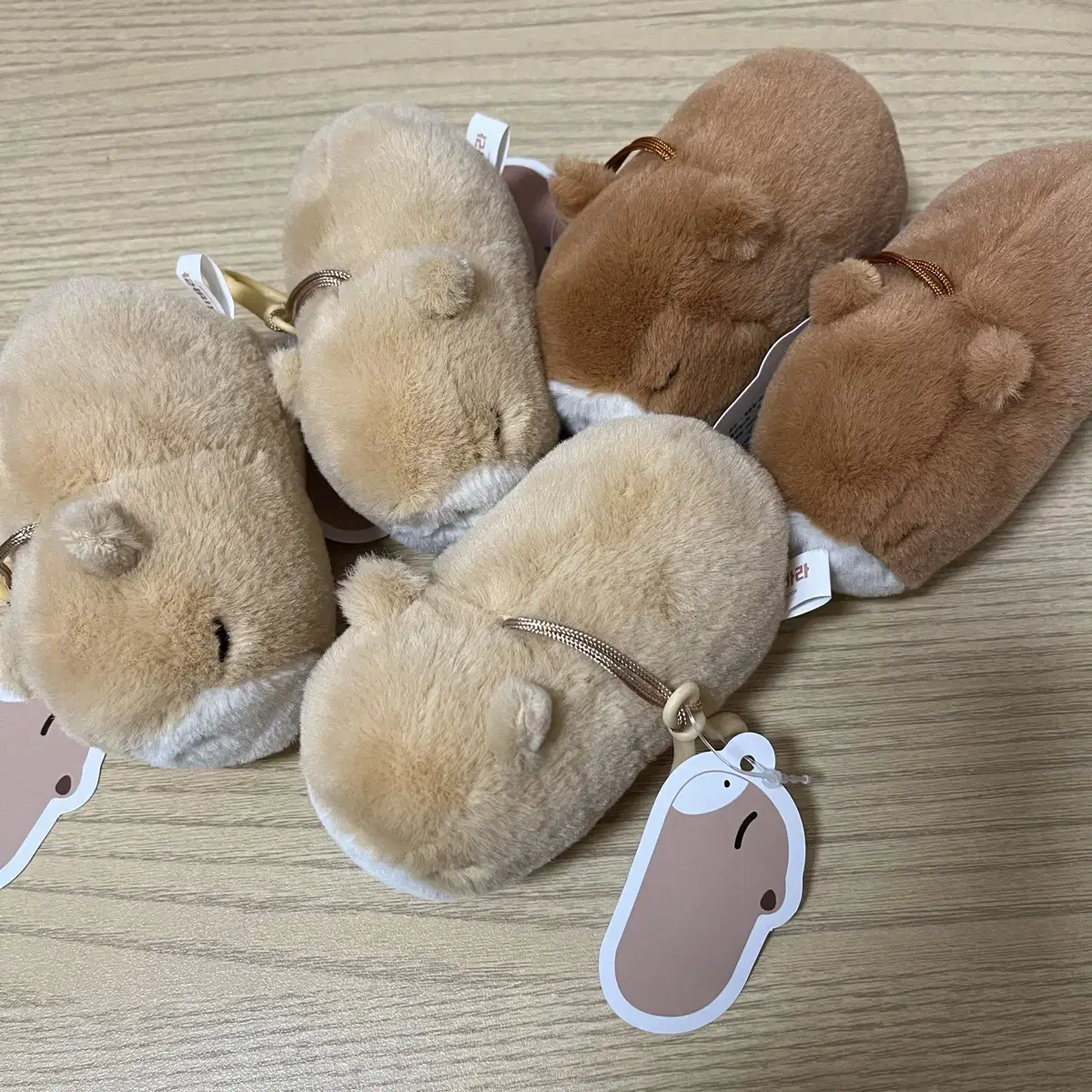 카피바라 어피바라 12cm 키링 (브라운, 베이지)