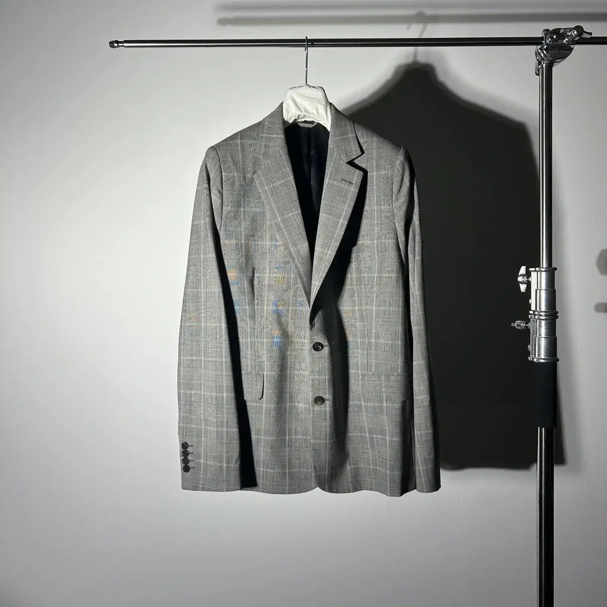 [34] Balenciaga washed check blazer