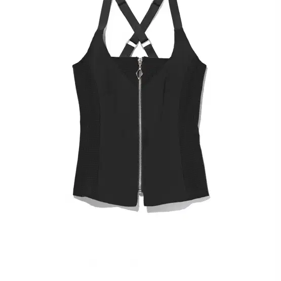 미스치프 STRAP ZIP UP SLEEVELESS 스트랩 집업