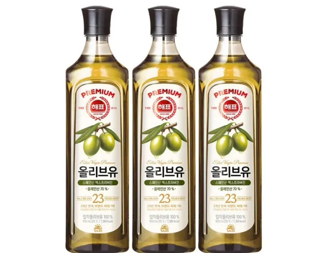 [무료배송] 해표 올리브유 900mL 3개