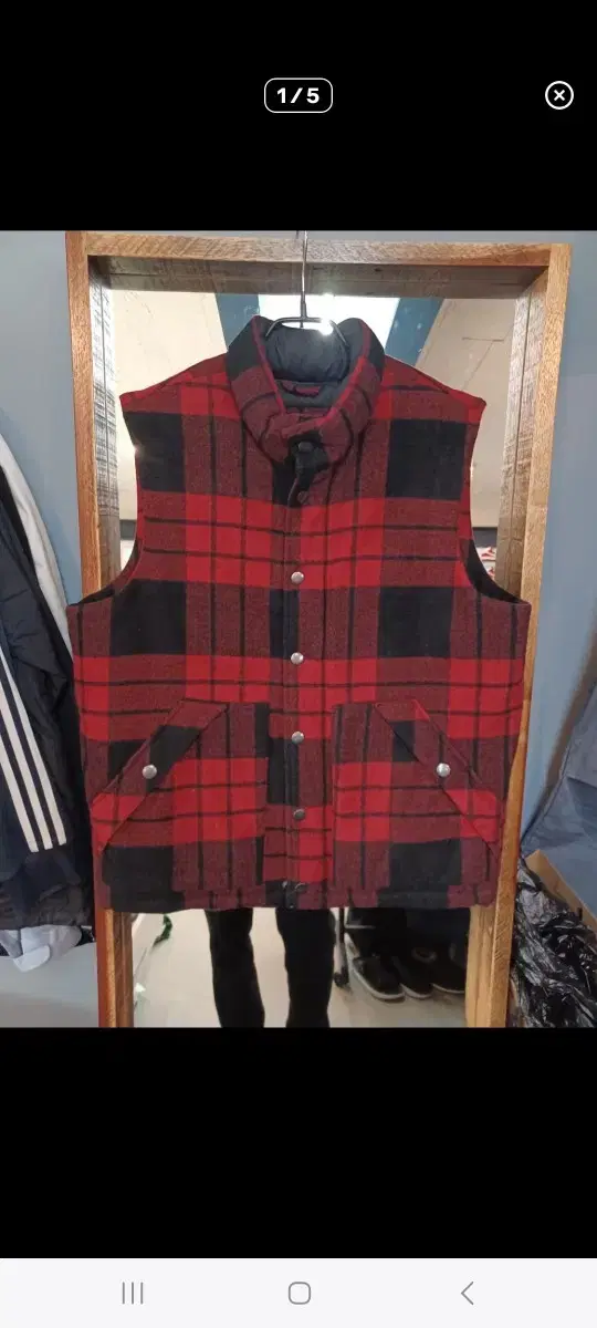 Old Navy Check Wool Padded M L