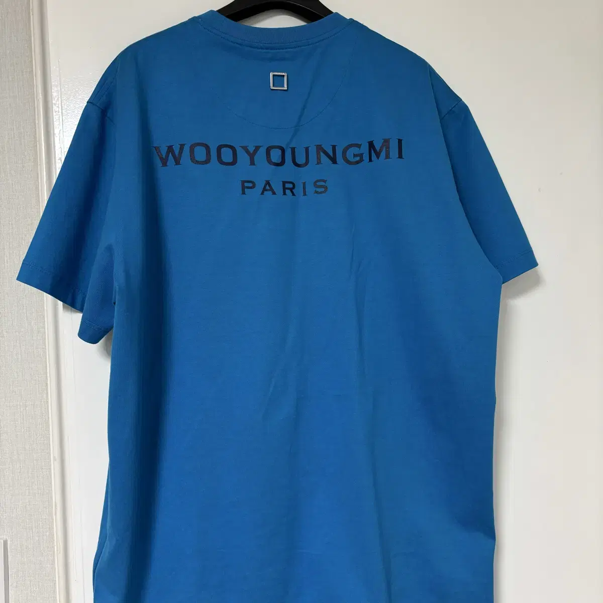 Wooyoungmi White Logo Short Sleeve T-Shirt Bloo