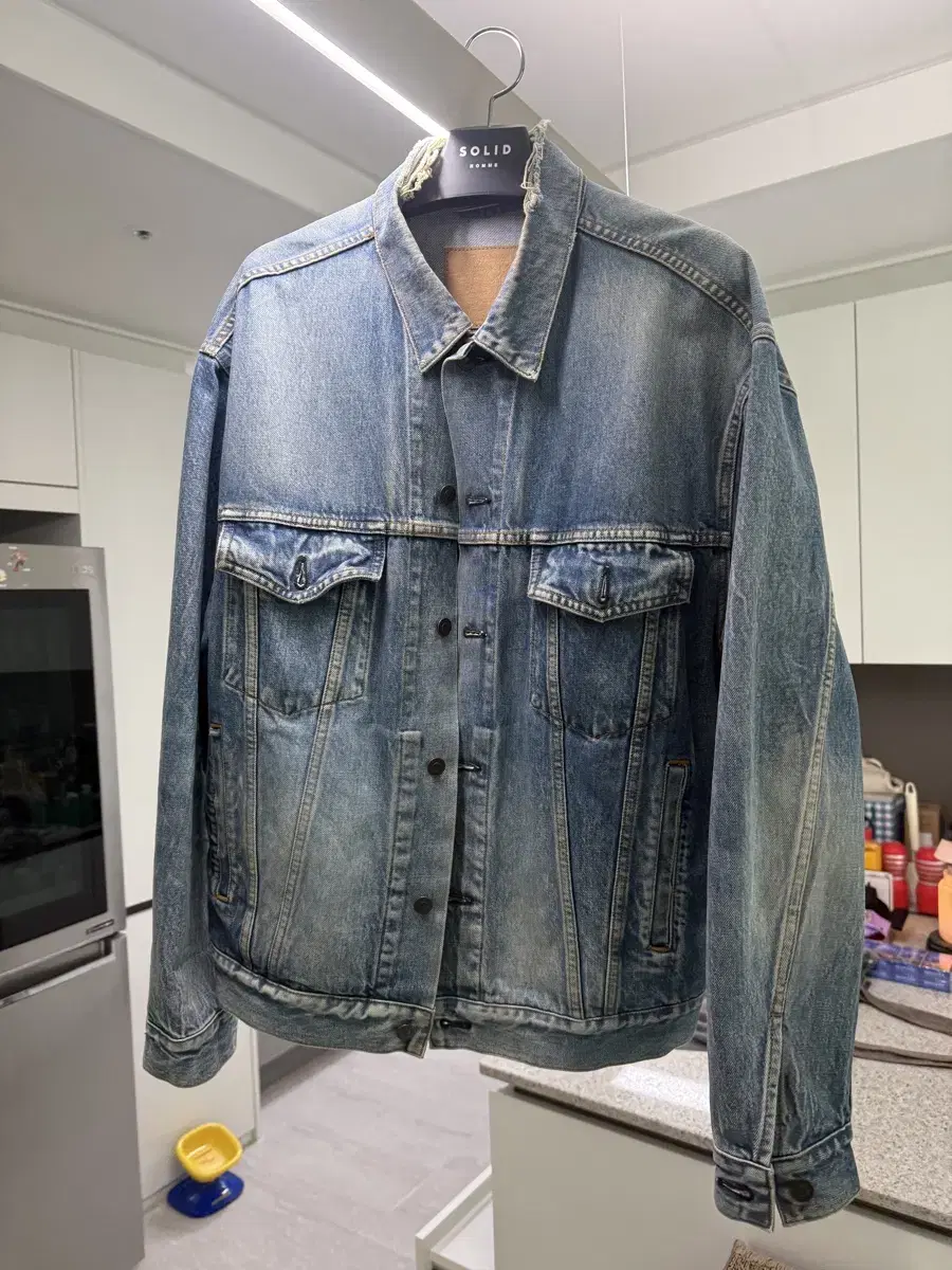 Balenciaga Back Logo Jeans Jacket 38