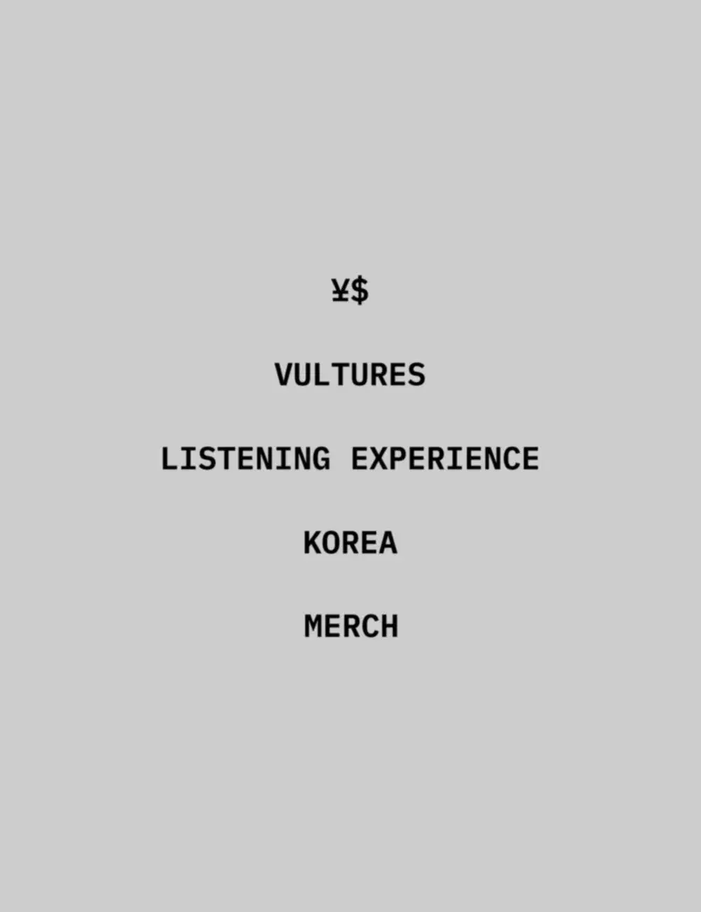 YE Vultures Murch Hoodie White (Korea Exclusive) 2 sizes