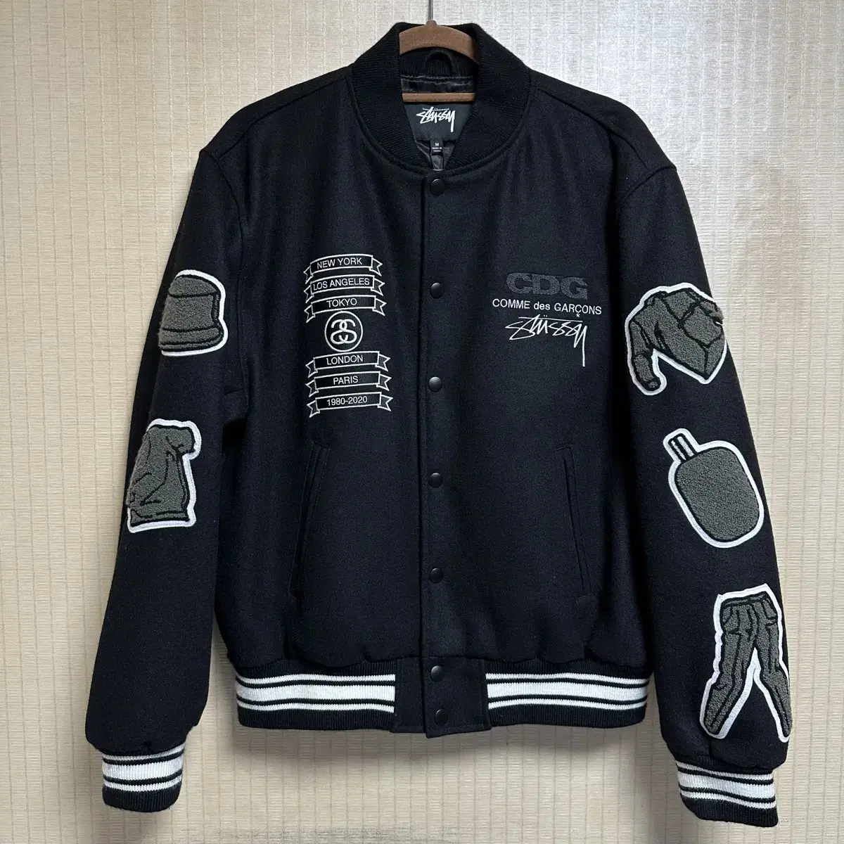 Stussy CDG Comme des Garçons Varsity Jacket size M