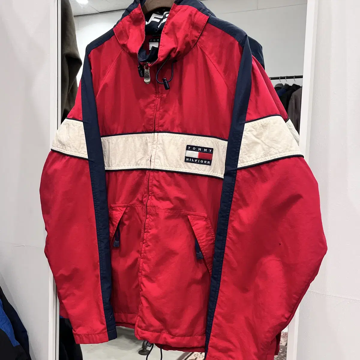 90s Tommy Hilfiger 타미힐피거 올드스쿨 나일론 집업 자켓