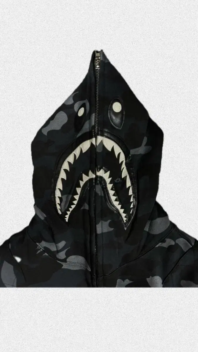 Vape the BlackNavy Skullshark HoodieZip Up