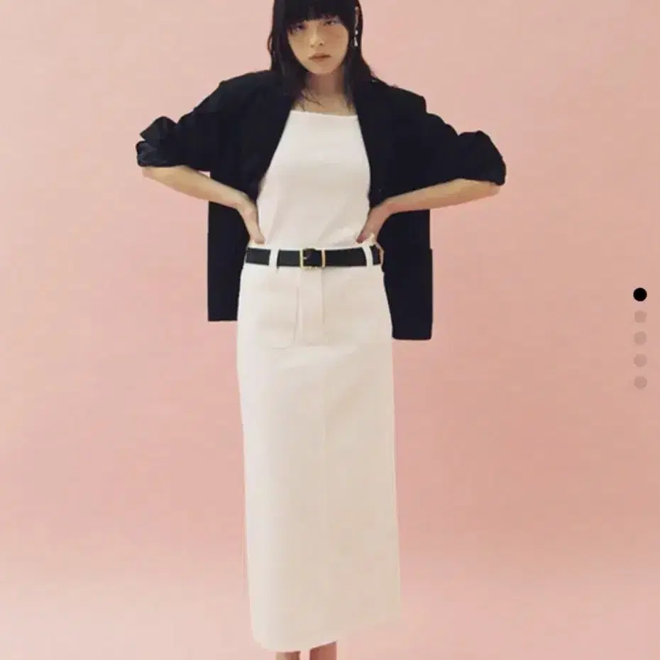 디애퍼처 white Denim Skirt