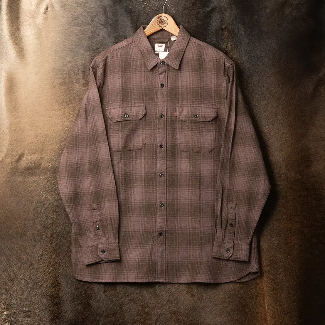 [L] Levi's Check Flannel Shirt New Unused MT-1075