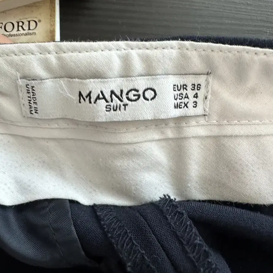 (셋업) Mango 망고 네이비 더블 자켓 슬랙스 정장 수트 세트