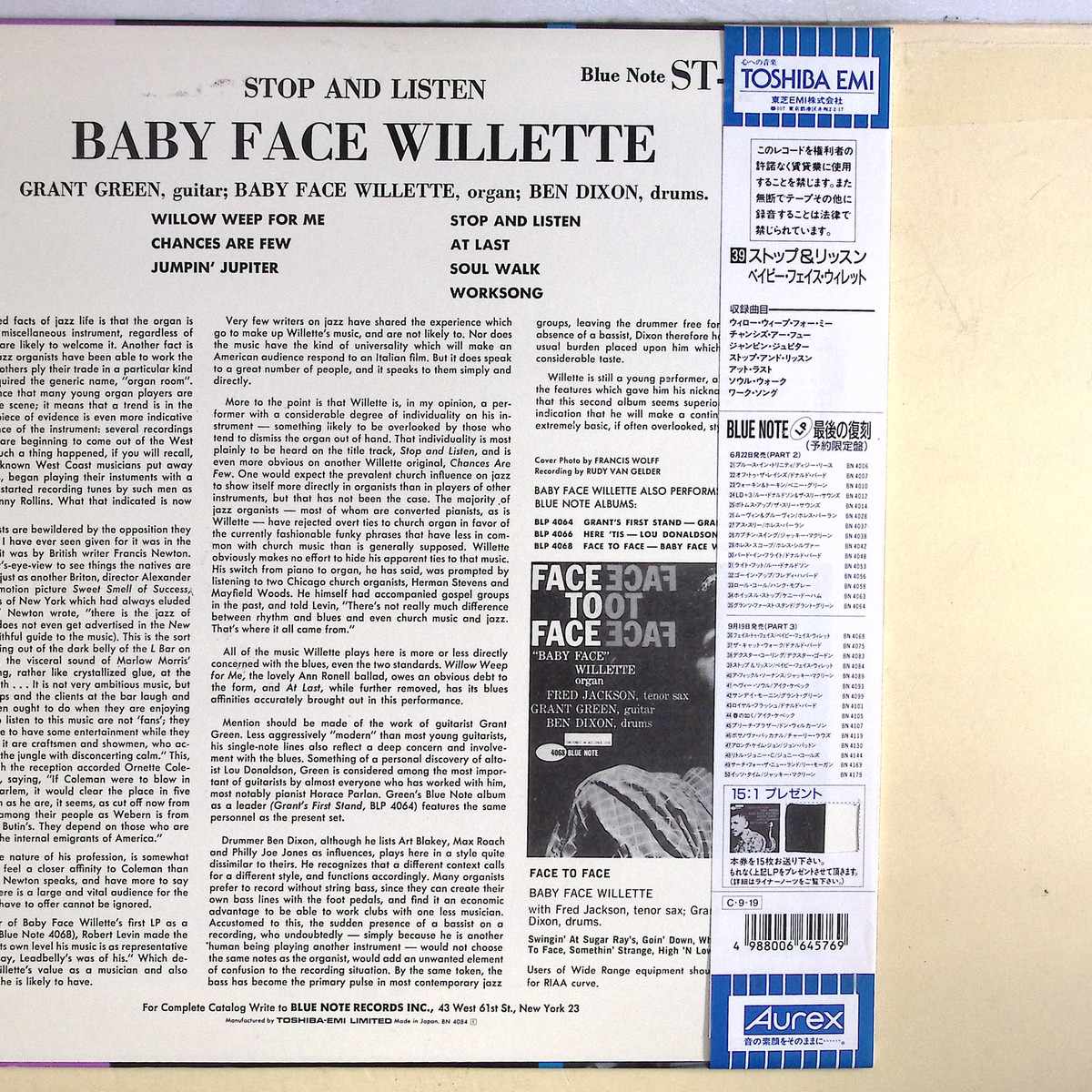 Baby Face Willette  - Stop and Listen