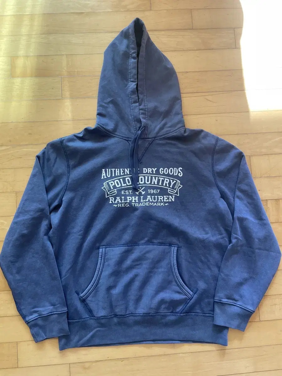 [L] Polo Country Brushed Hoodie Royal Blue