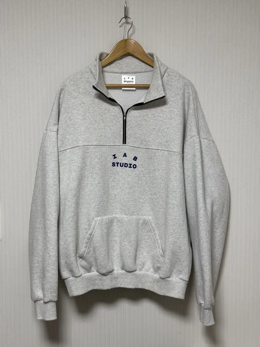 iApp Studio Half Zip Pullover Light Gray