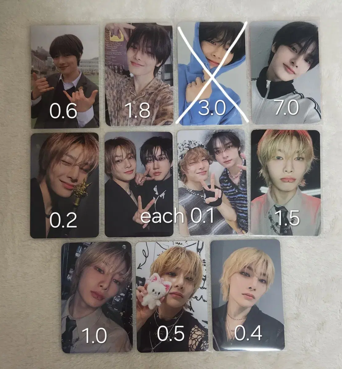 skz i.n photocard wts ate soundwave ld alphorock whitidas