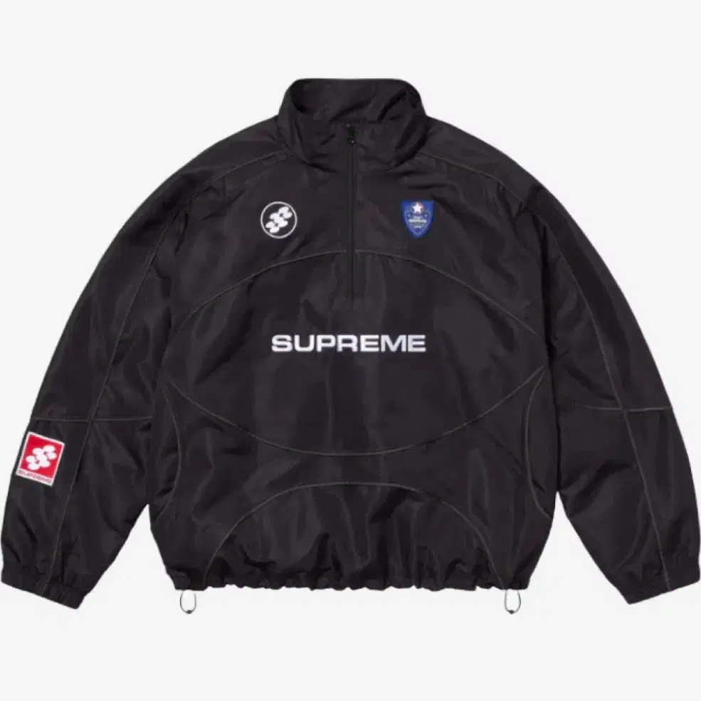 [XL] 슈프림 리플렉티브 파이핑 풀오버 블랙 supreme