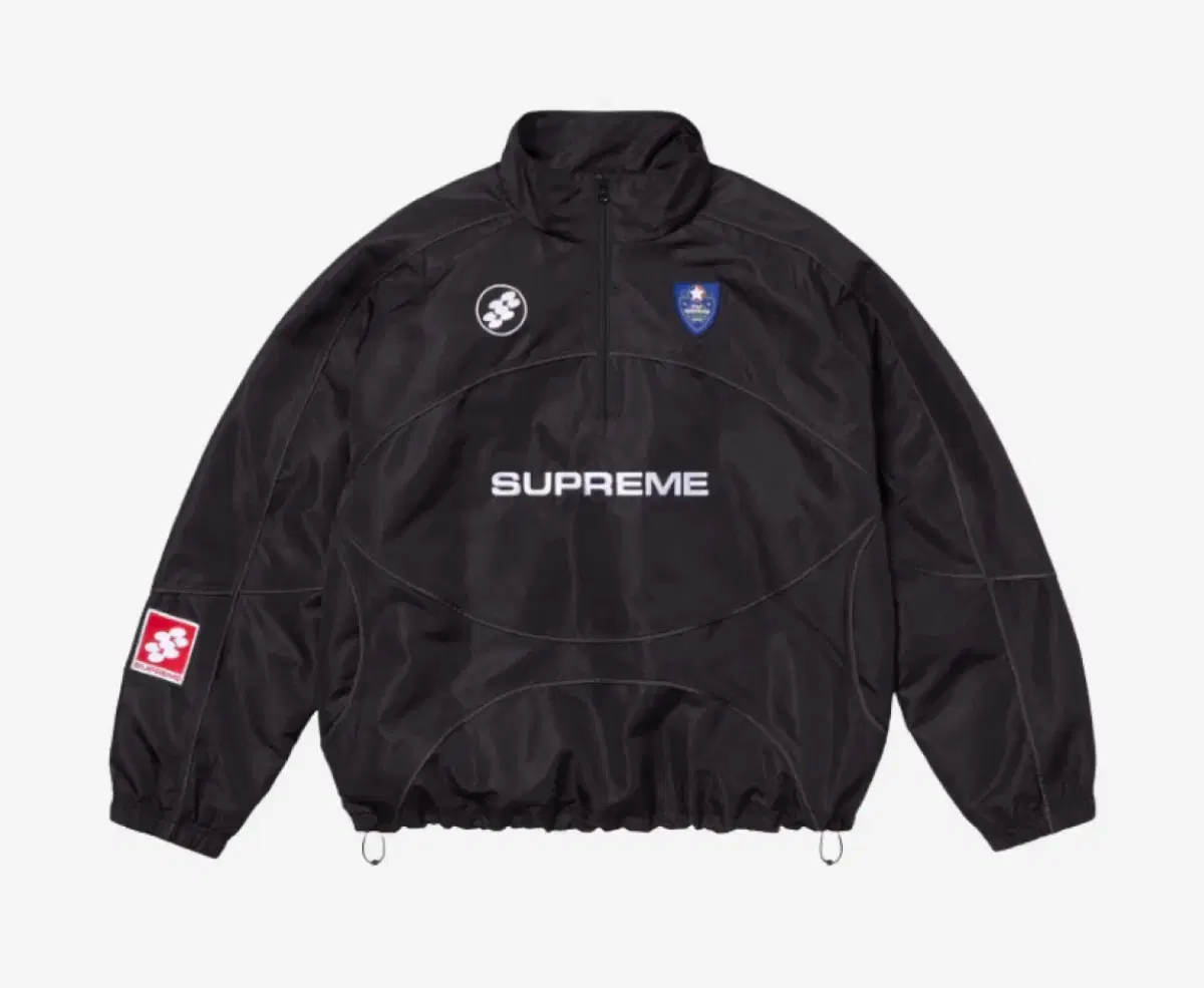 [XL] 슈프림 리플렉티브 파이핑 풀오버 블랙 supreme