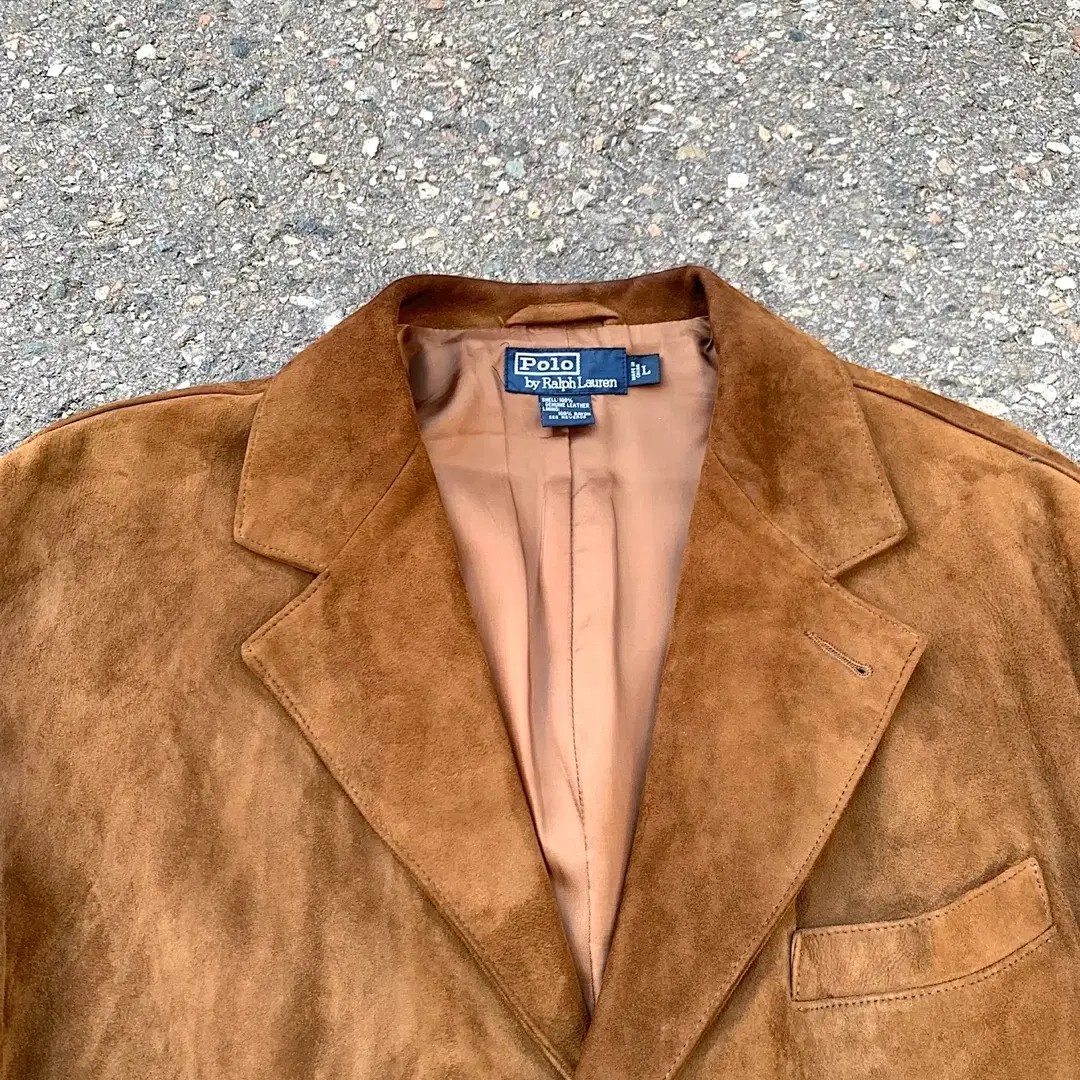 [L~] 90s Polo genuine leather blazer