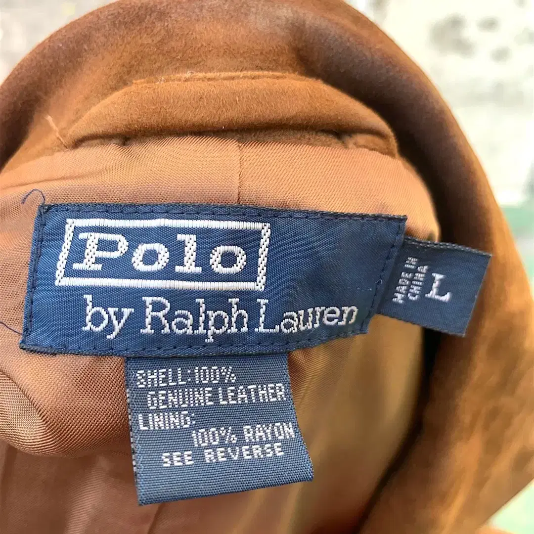 [L~] 90s Polo genuine leather blazer