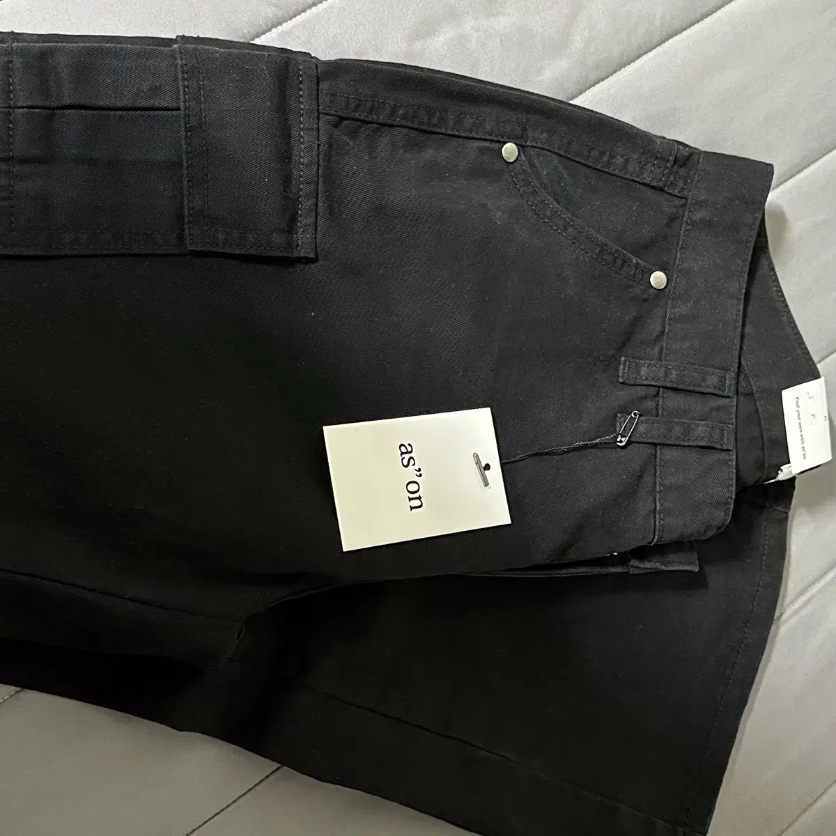 애즈온 MINUTES CARGO PANTS / BLACK M사이즈