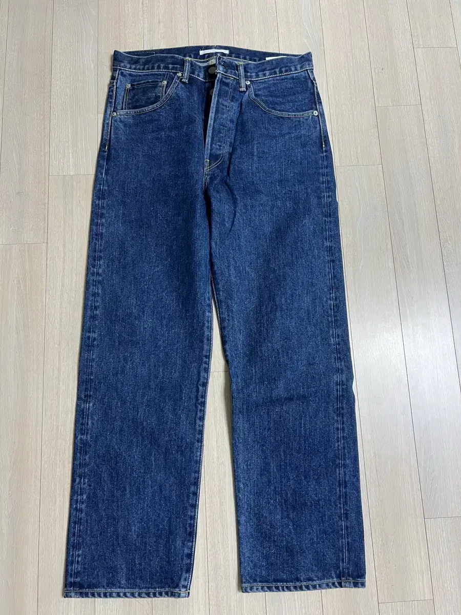 [3] Hatsuki Straight Denim Pants Yuzu'd Bloo