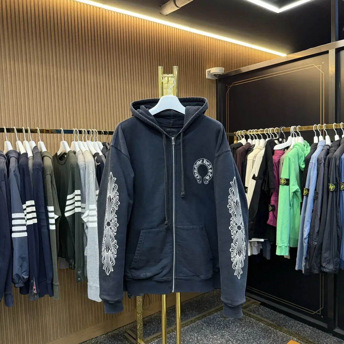 [size XXL] Chrome Hearts Horseshoe Floral Heavyweight Hoodie.