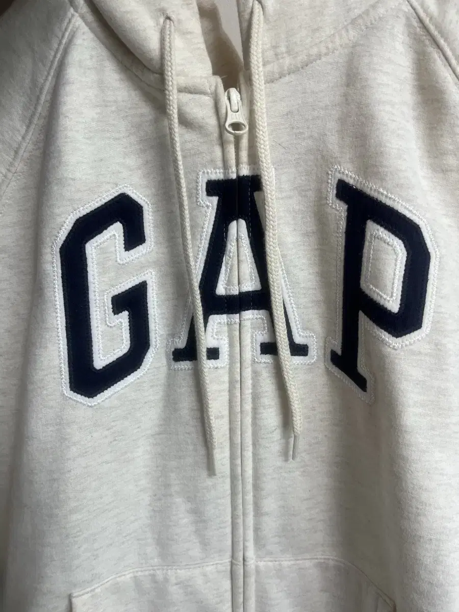 S급) GAP 기모 후드집업 아이보리 성인 xs